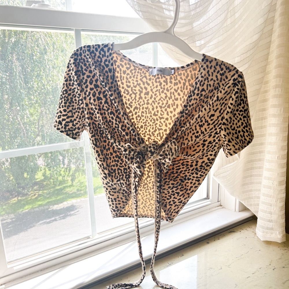Adika cheetah print adjustable cropped top |size|- small